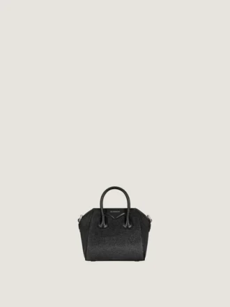 サテン素材のマイクロ・Antigona Bag（ストラス装飾）