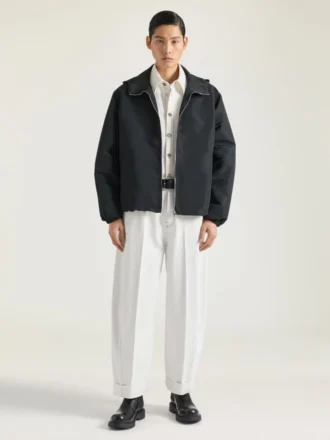 ポリファイユ素材のウィンドブレーカー（Givenchy・スタンプ刺繍入り）