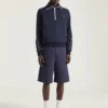 ジッパー付きウールスウェットシャツ(Givenchy Parisのパッチ付き) ジッパー付きウールスウェットシャツ(Givenchy Parisのパッチ付き)