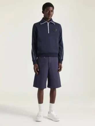 ジッパー付きウールスウェットシャツ（Givenchy Parisのパッチ付き）