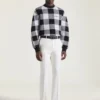 ウール製チェック柄セーター、Givenchy Parisの刺繍入り ウール製チェック柄セーター、Givenchy Parisの刺繍入り