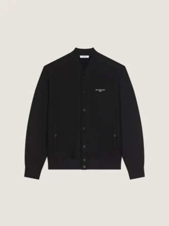 フリース素材のクチュール・シーム・カーディガン（Givenchy Parisの刺繍入り）