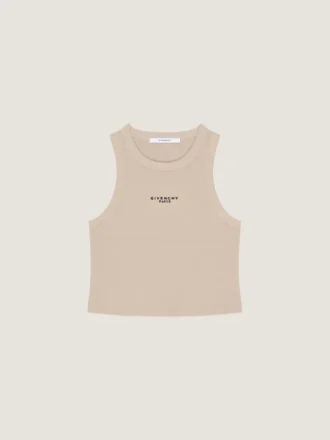 コットン製クロップドタンクトップ(Givenchy Parisプリント) コットン製クロップドタンクトップ(Givenchy Parisプリント)