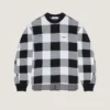 ウール製チェック柄セーター、Givenchy Parisの刺繍入り ウール製チェック柄セーター、Givenchy Parisの刺繍入り