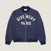 サテン素材のクチュール・シーム・ボンバー、Givenchy Parisの刺繍入り