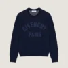 コットンニットのセーター、Givenchy Parisの刺繍入り コットンニットのセーター、Givenchy Parisの刺繍入り