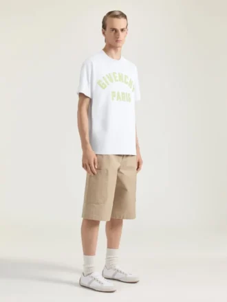 Givenchy Parisの刺繍入りコットンTシャツ