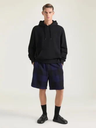 ウール製チェック柄バーミューダショーツ