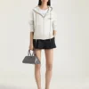 ウール&カシミア製ジップアップフーディ ウール&カシミア製ジップアップフーディ
