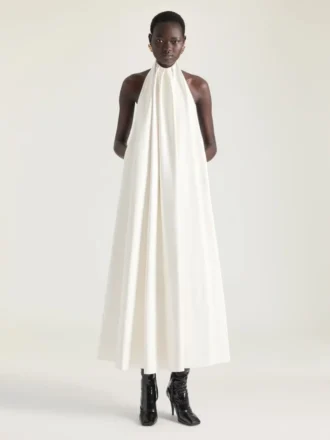 レザー製ホルターネック・イブニングドレス