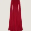 シルククレポン製イブニングドレス(ケープ付き) シルククレポン製イブニングドレス(ケープ付き)