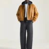 レザー製クチュール・シーム・ラグラン・ブルゾン レザー製クチュール・シーム・ラグラン・ブルゾン