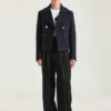 ウール製クロップド・ピーコート ウール製クロップド・ピーコート