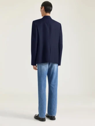 ウールとモヘアのシングルブレストブレザー