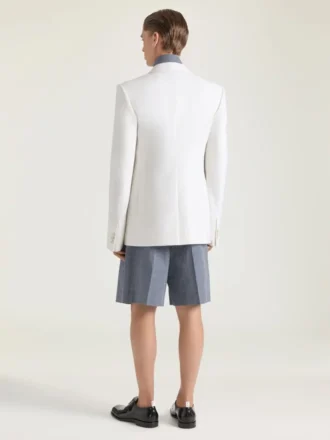 ウールとモヘアのシングルブレストフィットジャケット
