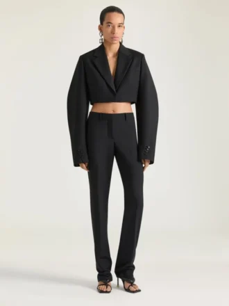 ウール＆モヘアのスキニーパンツ