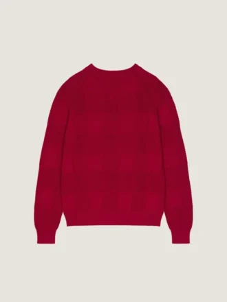 コットンニットのチェック柄セーター