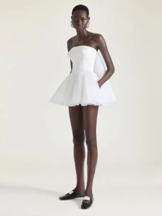 レース製ミニビスチェドレス（ケープ付き）