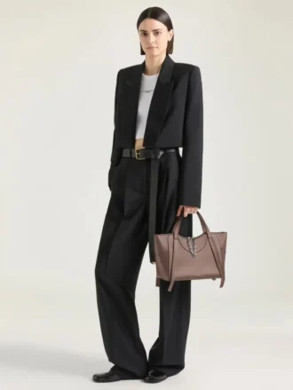 ローデニム製ミディ・キックバックスカート