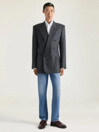 ブラッシュドレザー製 メンズローファー