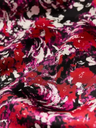 シルク製スクエア（フローラルプリント）