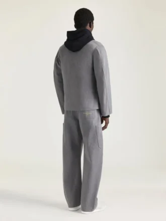 ヘリンボーンデニムジャケット、Givenchy Parisの刺繍入り