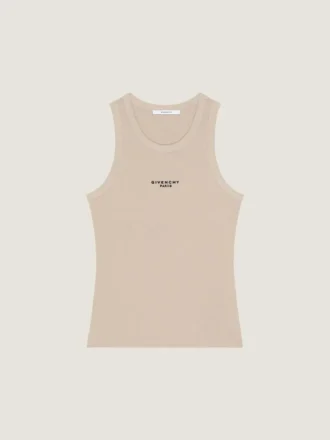 コットン製Slim Fitタンクトップ（Givenchy Parisのプリント入り）
