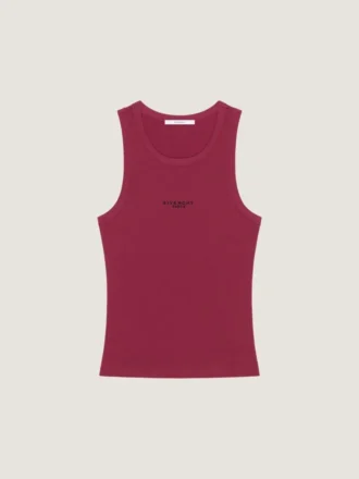 コットン製Slim Fitタンクトップ（Givenchy Parisのプリント入り）