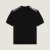 フラワープリントのコットンニットTシャツ