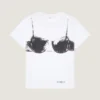 カットアウェイ・ブラプリント入りコットンTシャツ