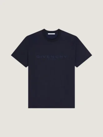 コットンとシルクのTシャツ（Givenchy Parisジャカード柄）