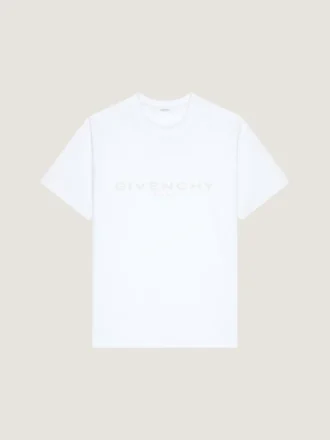 コットンとシルクのTシャツ（Givenchy Parisジャカード柄）