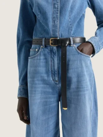 光沢レザー製「Voyou」ベルト