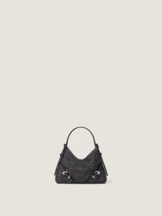ストラス装飾のレザー製「ナノ・Voyou Bag」