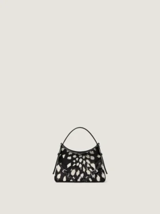 ポニー風レザーにアニマルプリントをあしらった「ナノ・Voyou Bag」