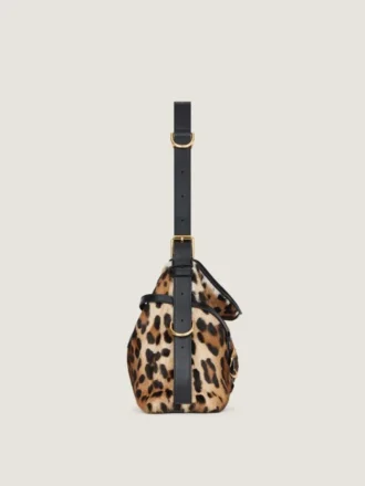 ポニー風レザー製、ヒョウ柄のVoyou Bag