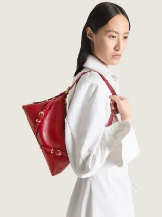 光沢のあるレザー製Voyou Bag