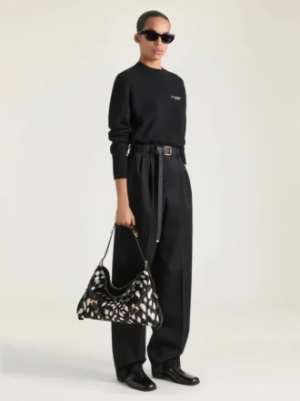 アニマルプリントをあしらったポニー風レザー製Voyou Bag